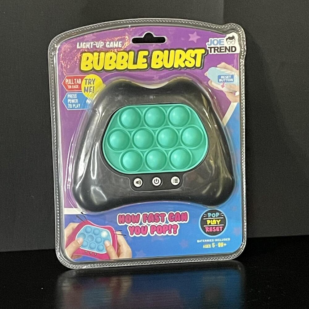 Joe Trend Bubble Burst Light-Up Game Toy Ages 4-7 Teal Black Sealed Interactive
